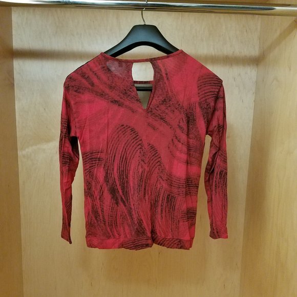 CK Red/Black Blouse/Top Size M - Picture 3 of 3